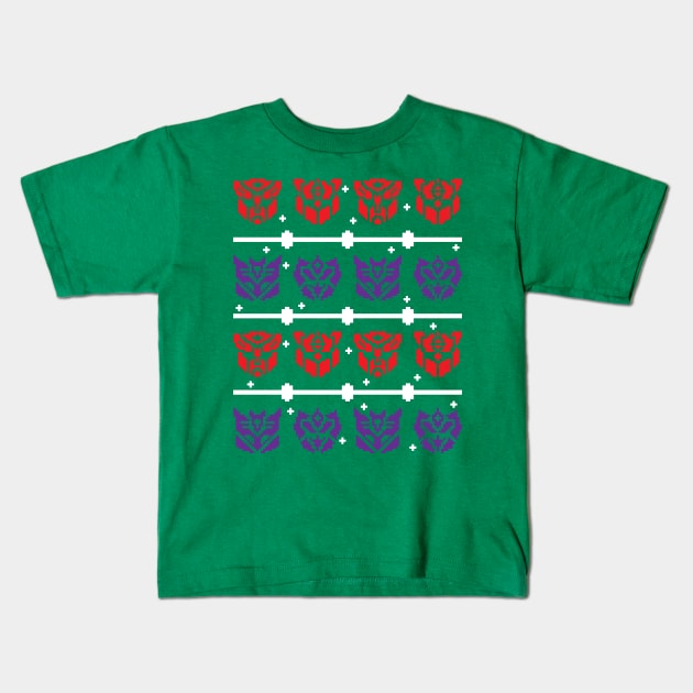 Ugly Transformers Sweater (G1 and G2) Kids T-Shirt by Rodimus13